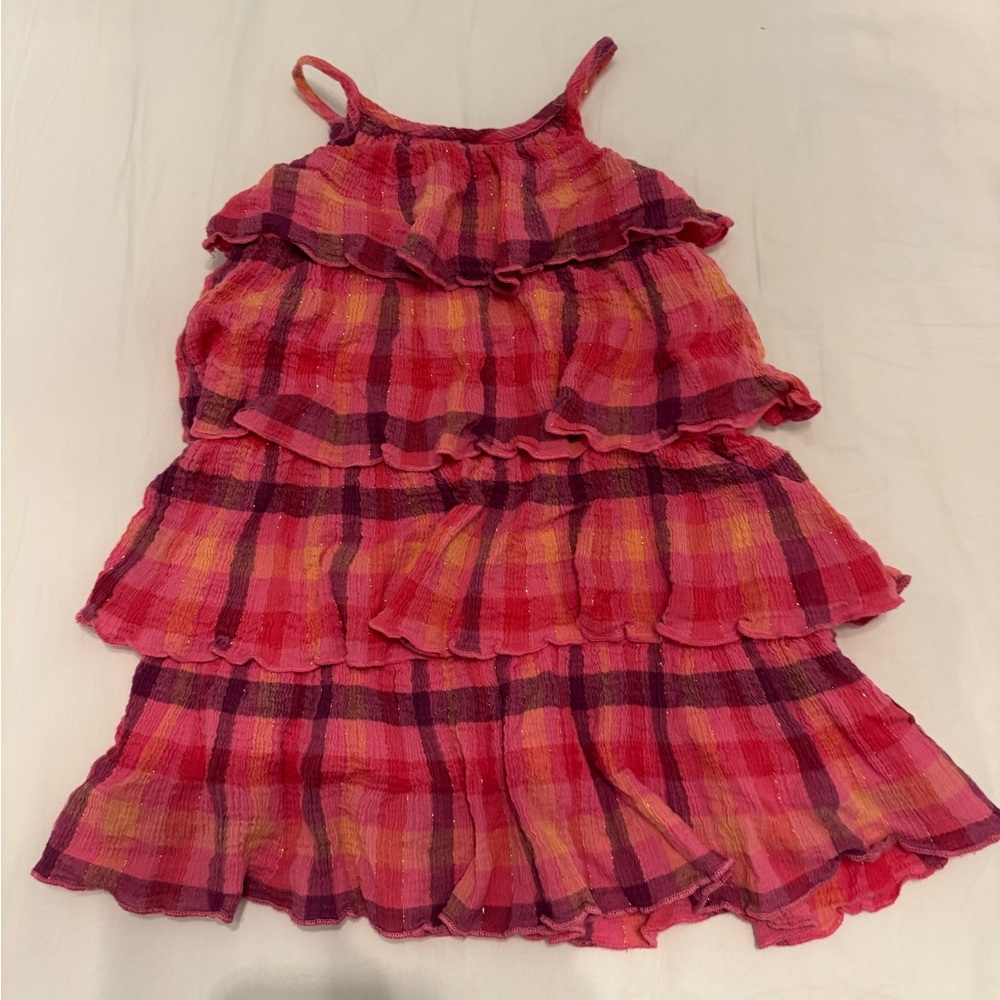 Plaid Pink and Purple Kids Dress